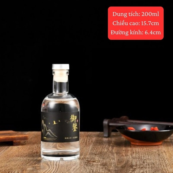 Chai thủy tinh đựng rượu AK dung tích 100ml, 200ml, 250ml, 375ml, 500ml, 750ml, 1000ml - Ảnh 3